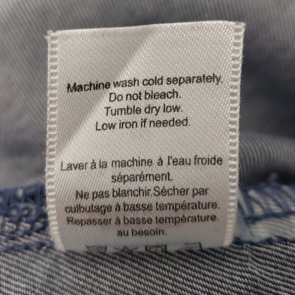 Coldwater Creek Top XL Denim Style Tencel Lyocell Chambray Cropped Sleeves - Picture 8 of 10